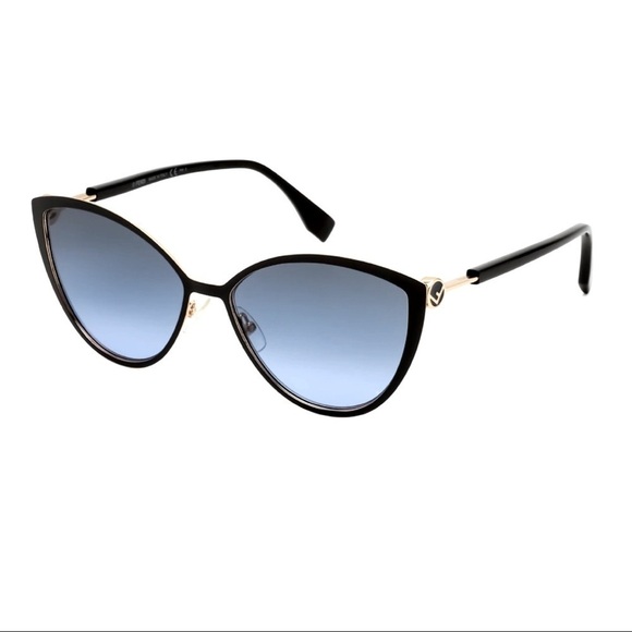 ? Authentic Fendi Black/Blue Cat Eye Sunglasses main image 8